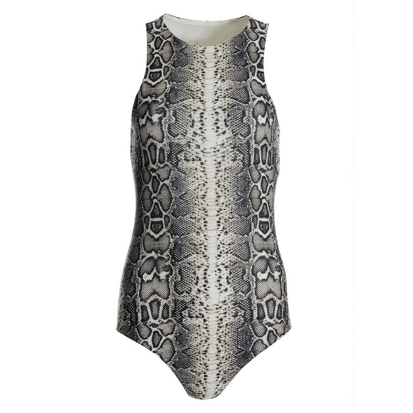 Boston Proper | Snakeskin Print Sleeveless Bodysuit - Picture 4 of 9